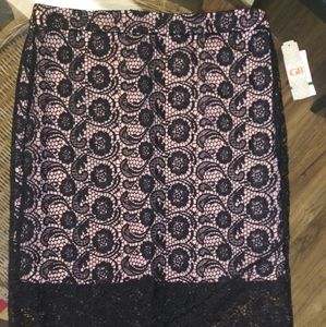 Gianni Bini hi low lace skirt